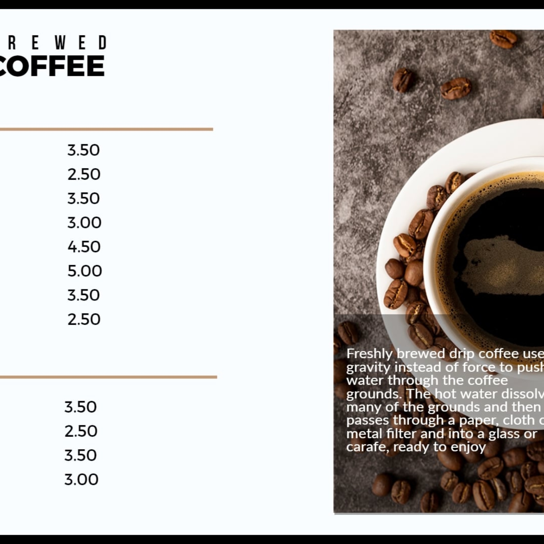 Coffee Shop Menu Boards | Lira Screen